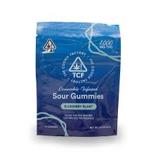 Blueberry Blast Sour Gummies 1000 THC Edible (The Cookie Factory)