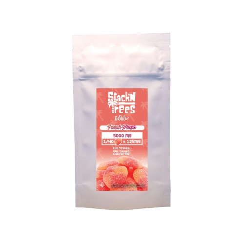 Peach Drops Cannabis Infused Gummies 5000mg THC (Stack n Trees)